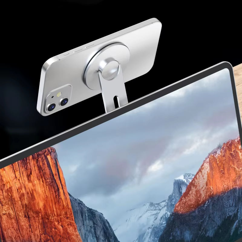 Magnetic Phone Holder for Iphone 13/14 for Magsafe Metal Laptop Phone Stand Monitor Display Side Mount Tablet for Imac Bracket