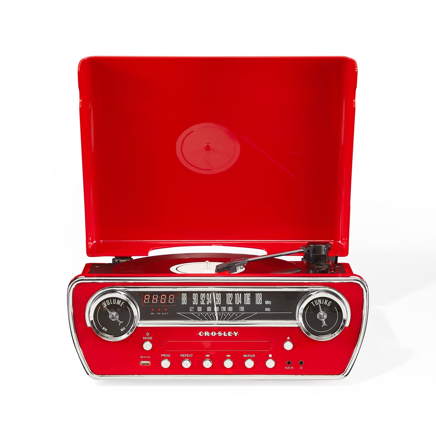 Powel 7-In-1 Vinyl Record Player - Audio Turntables