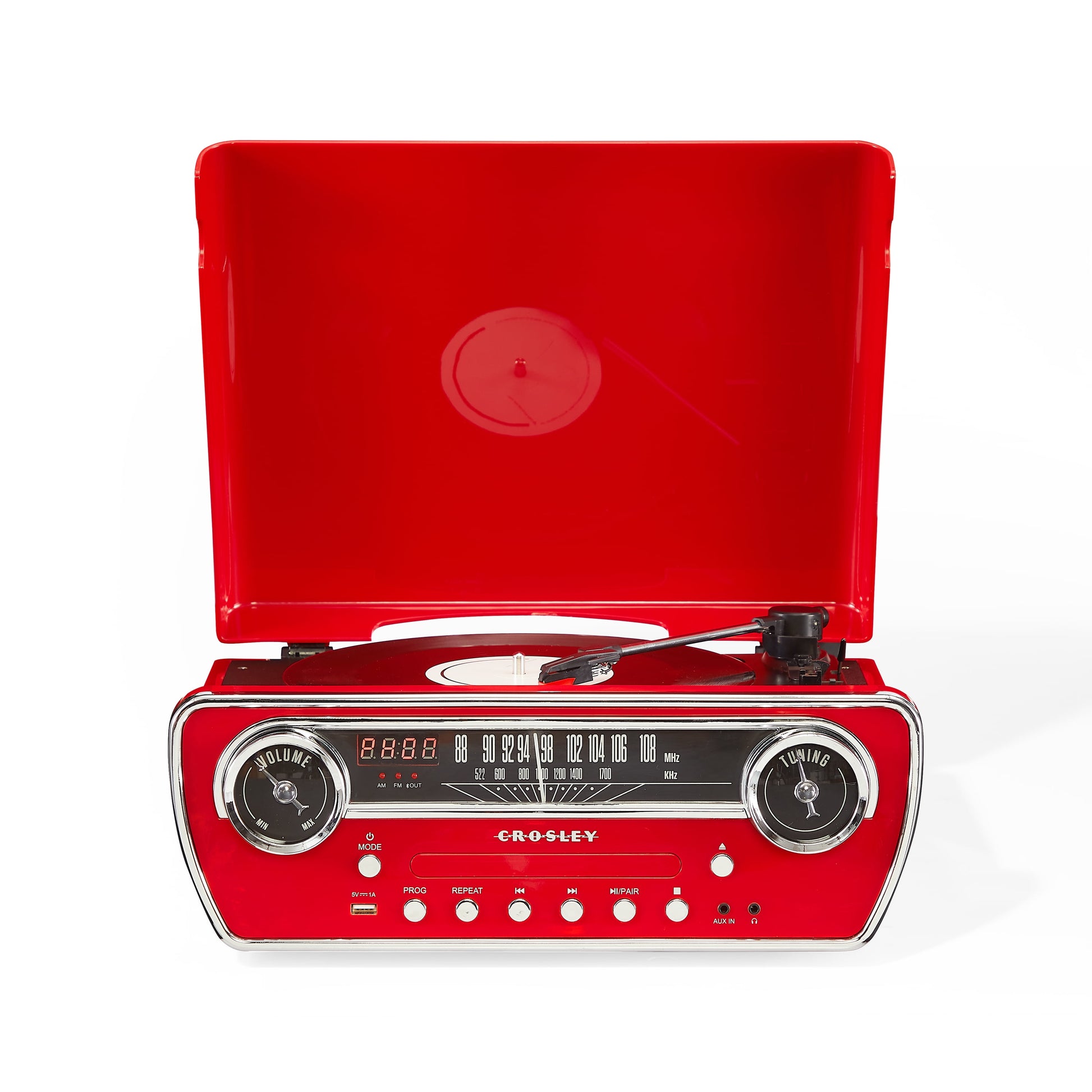 Powel 7-In-1 Vinyl Record Player - Audio Turntables