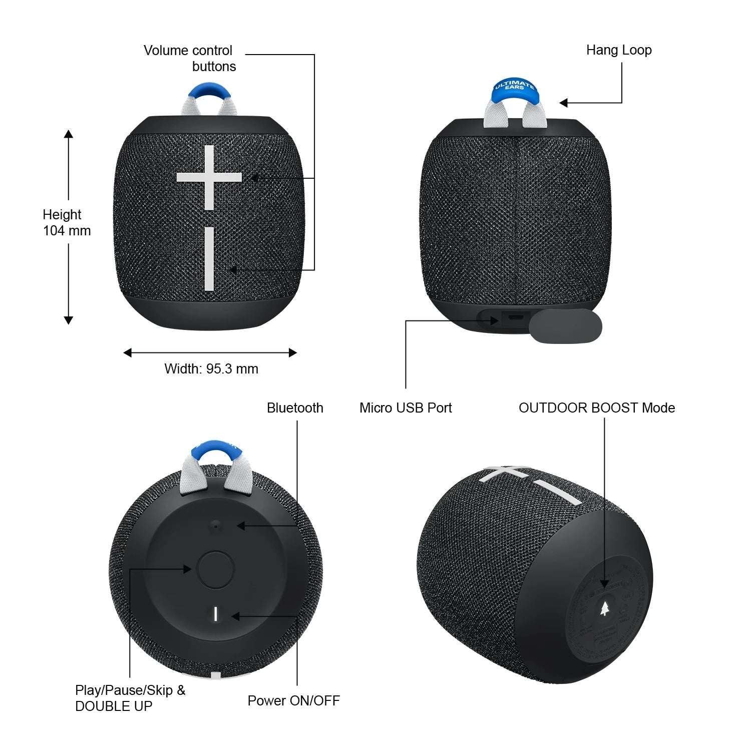 WONDERBOOM 2 EXC Portable Wireless Bluetooth Speaker