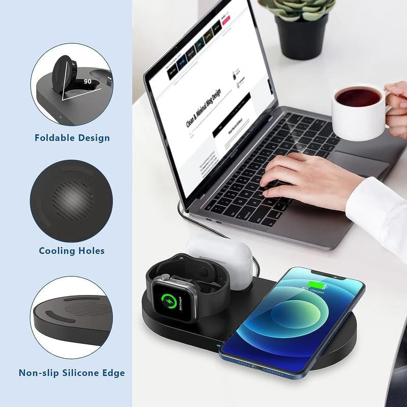 Wireless Charger,3 in 1 Wireless Charger for ,Fast Charging Station for Multiple