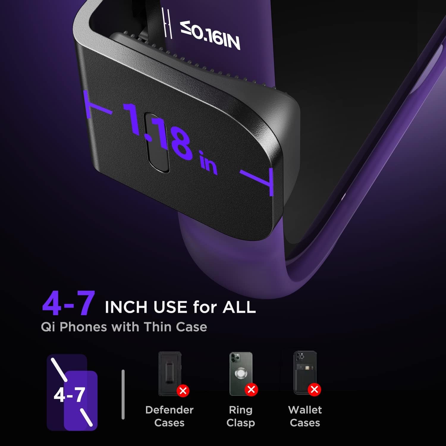 Wireless Car Charger,【7 Colored RGB Backlit】  15W Auto Clamping Phone Holders for Your Car Fit for Iphone 16 15 14 Mini Pro Max, Samsung Galaxy S25 Ultra S24 S23+, Etc, Fathers Day for Gifts