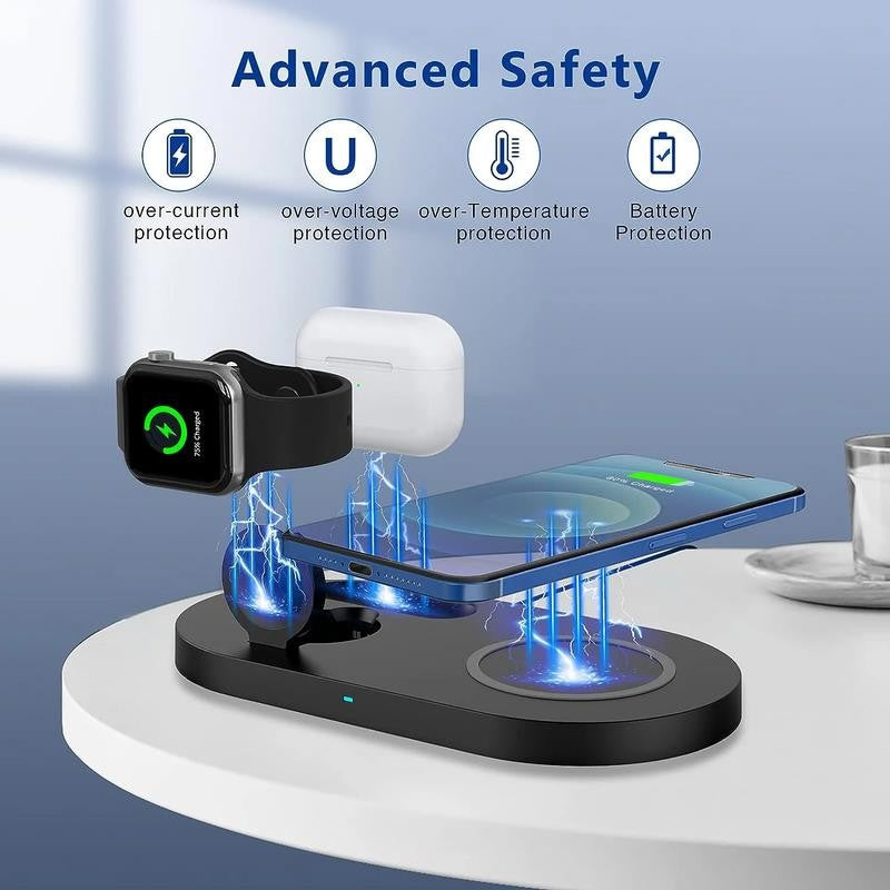 Wireless Charger,3 in 1 Wireless Charger for ,Fast Charging Station for Multiple