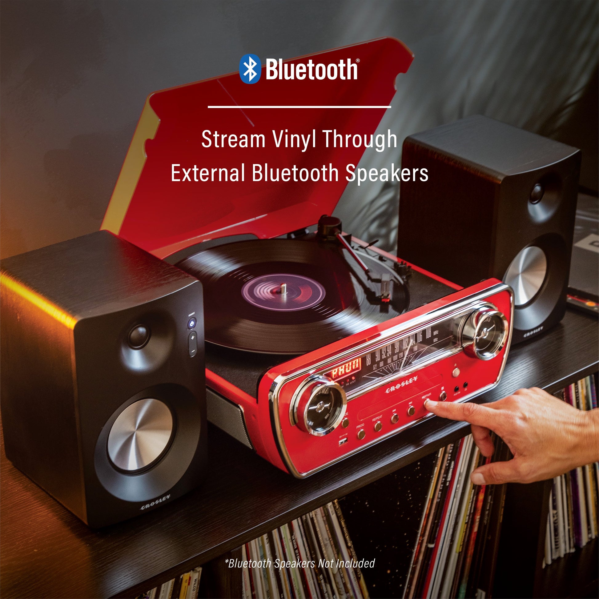 Powel 7-In-1 Vinyl Record Player - Audio Turntables