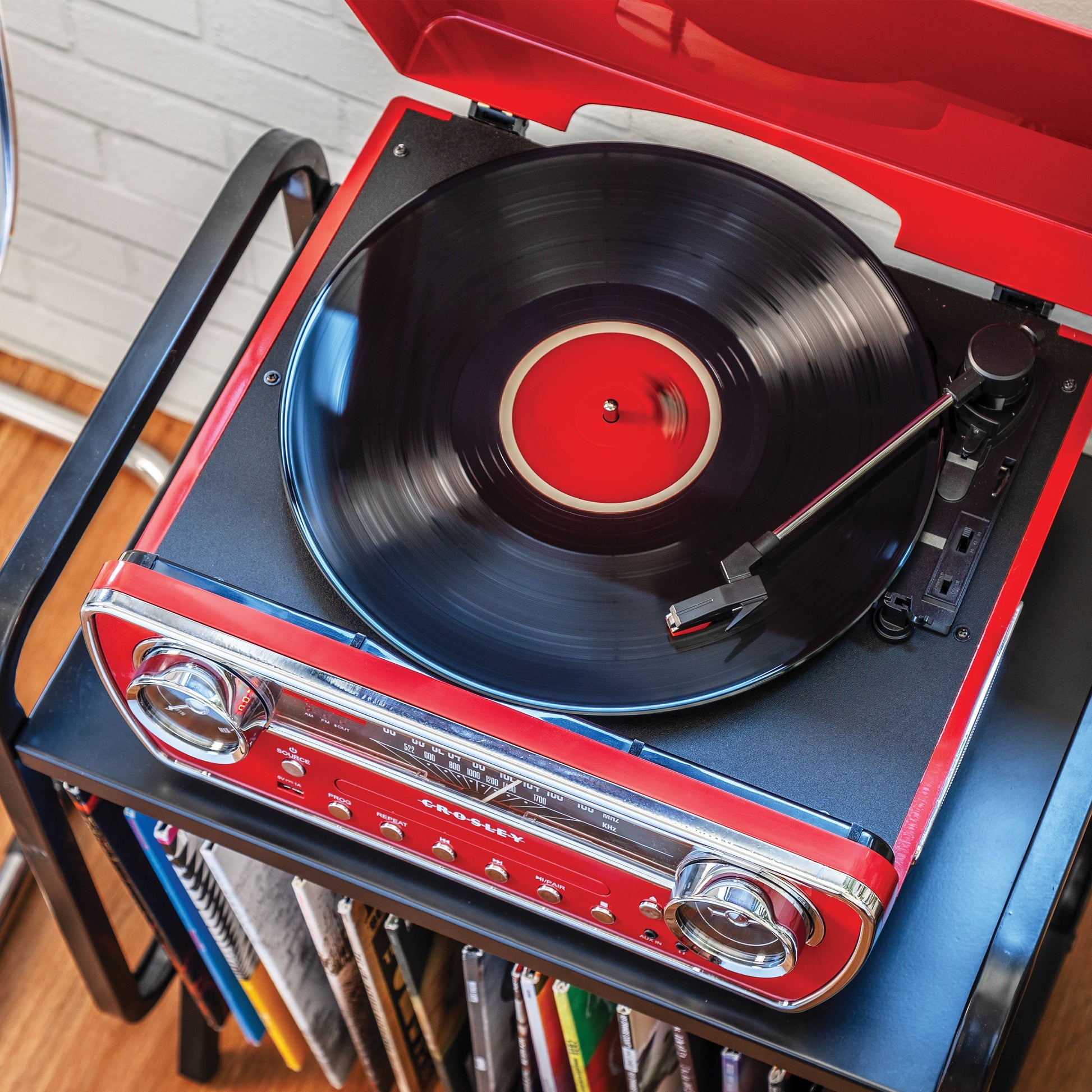 Powel 7-In-1 Vinyl Record Player - Audio Turntables