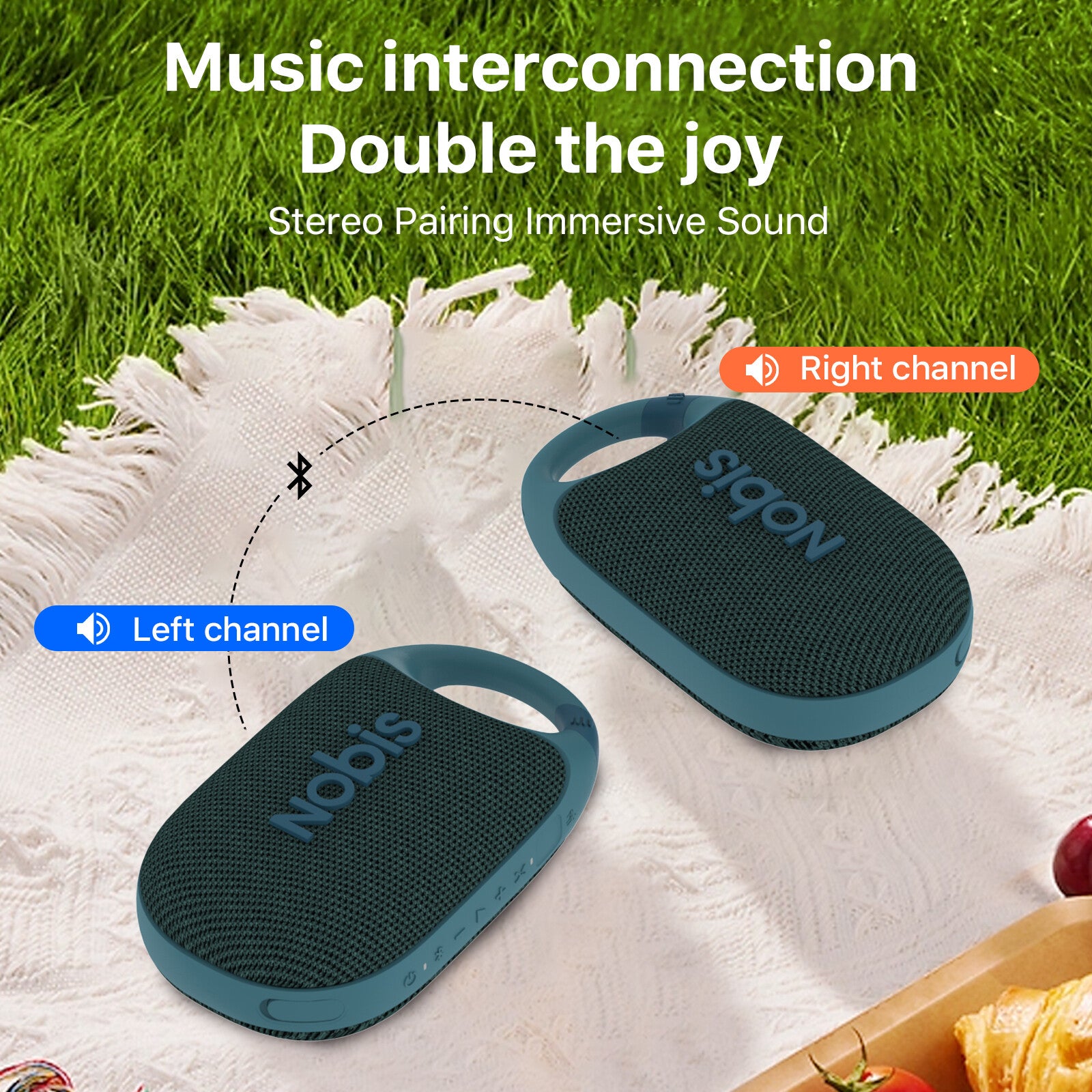 Portable Bluetooth Speakers Wireless IP68 Waterproof Rechargeable for Outdoor