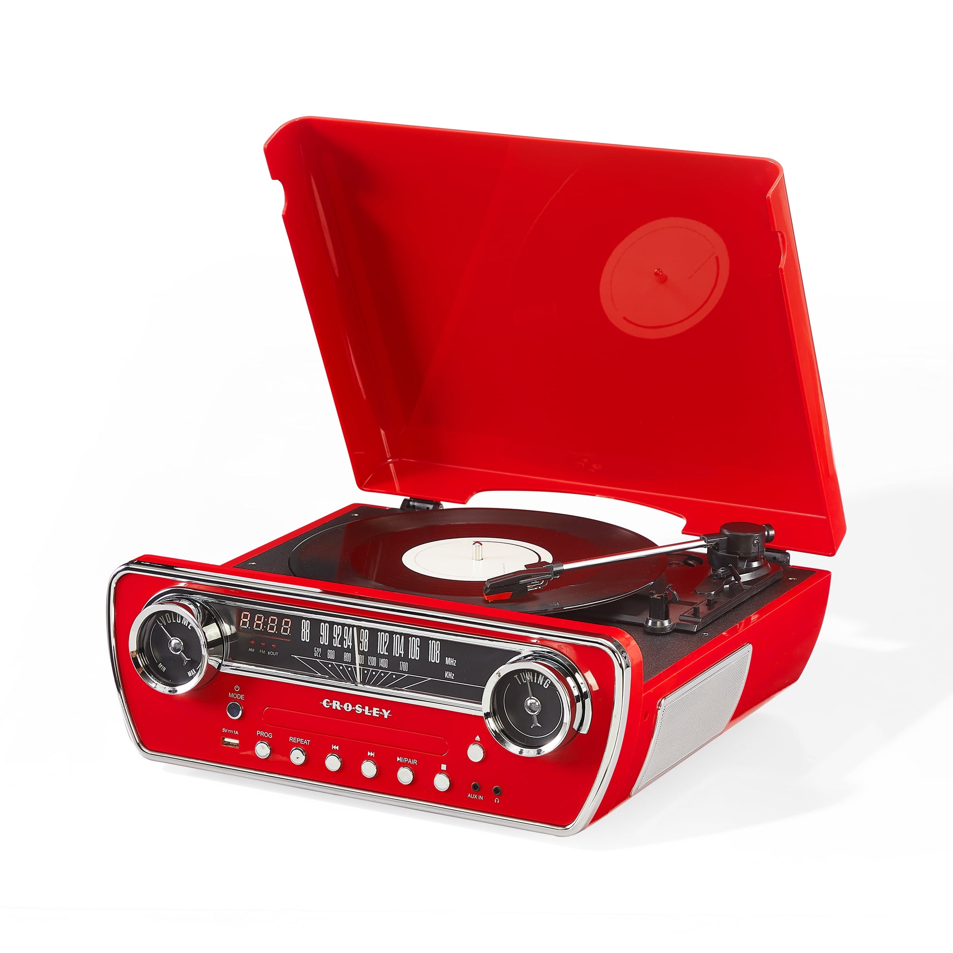 Powel 7-In-1 Vinyl Record Player - Audio Turntables