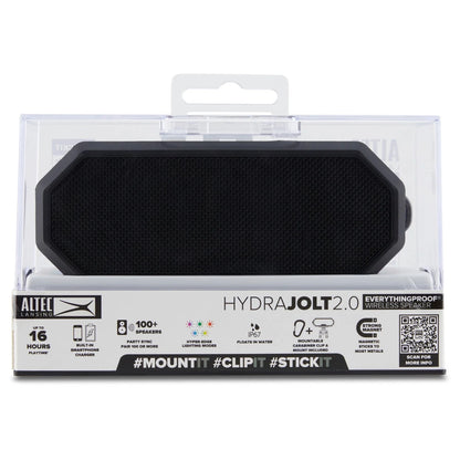 Hydrajolt 2.0 Everythingproof Bluetooth Speaker, Waterproof IP67, 16H Playtime, LED Lights, USB-C Quick Charge, Power Bank, 100Ft Wireless Range, Built-In Magnet & Carabiner