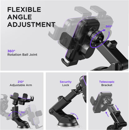 Wireless Car Charger,【7 Colored RGB Backlit】  15W Auto Clamping Phone Holders for Your Car Fit for Iphone 16 15 14 Mini Pro Max, Samsung Galaxy S25 Ultra S24 S23+, Etc, Fathers Day for Gifts