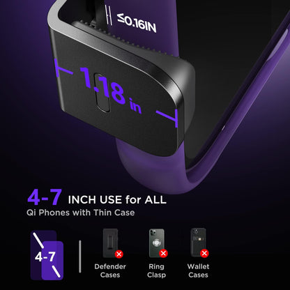 Wireless Car Charger,【7 Colored RGB Backlit】  15W Auto Clamping Phone Holders for Your Car Fit for Iphone 16 15 14 Mini Pro Max, Samsung Galaxy S25 Ultra S24 S23+, Etc, Fathers Day for Gifts