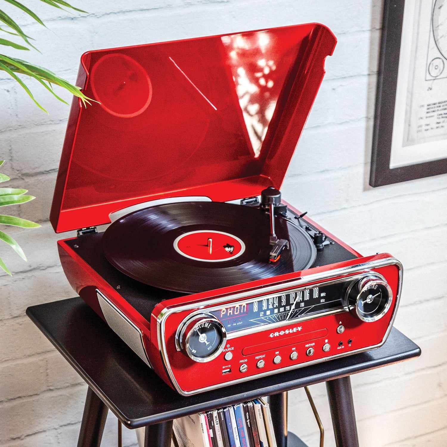 Powel 7-In-1 Vinyl Record Player - Audio Turntables