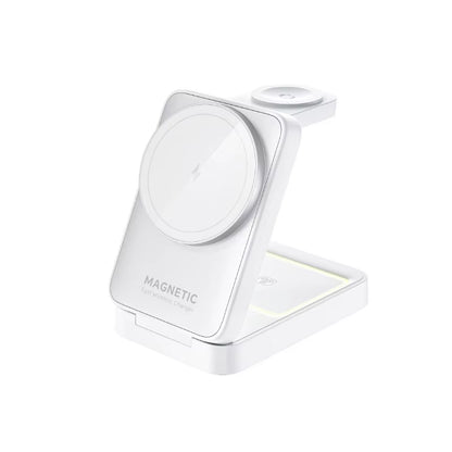 Foldable 3 in 1 Magnetic Wireless Charger Stand for Magsafe Iphone 15 14 13 12 Apple Watch 2-8 Airpods Pro Fast Charging Station