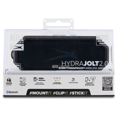 Hydrajolt 2.0 Everythingproof Bluetooth Speaker, Waterproof IP67, 16H Playtime, LED Lights, USB-C Quick Charge, Power Bank, 100Ft Wireless Range, Built-In Magnet & Carabiner